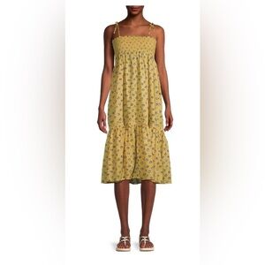 Tory Burch Convertible Smocked Floral-Print Cotton-Voile Skirt Dress